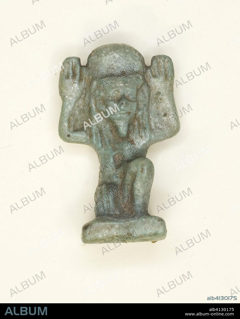 ANCIENT EGYPTIAN. Amulet of the God Shu. Egyptian. Date: 664 BC-332 BC. Dimensions: 2 × 1.25 × 1 cm (3/4 × 1/2 × 3/8 in.). Faience. Origin: Egypt.