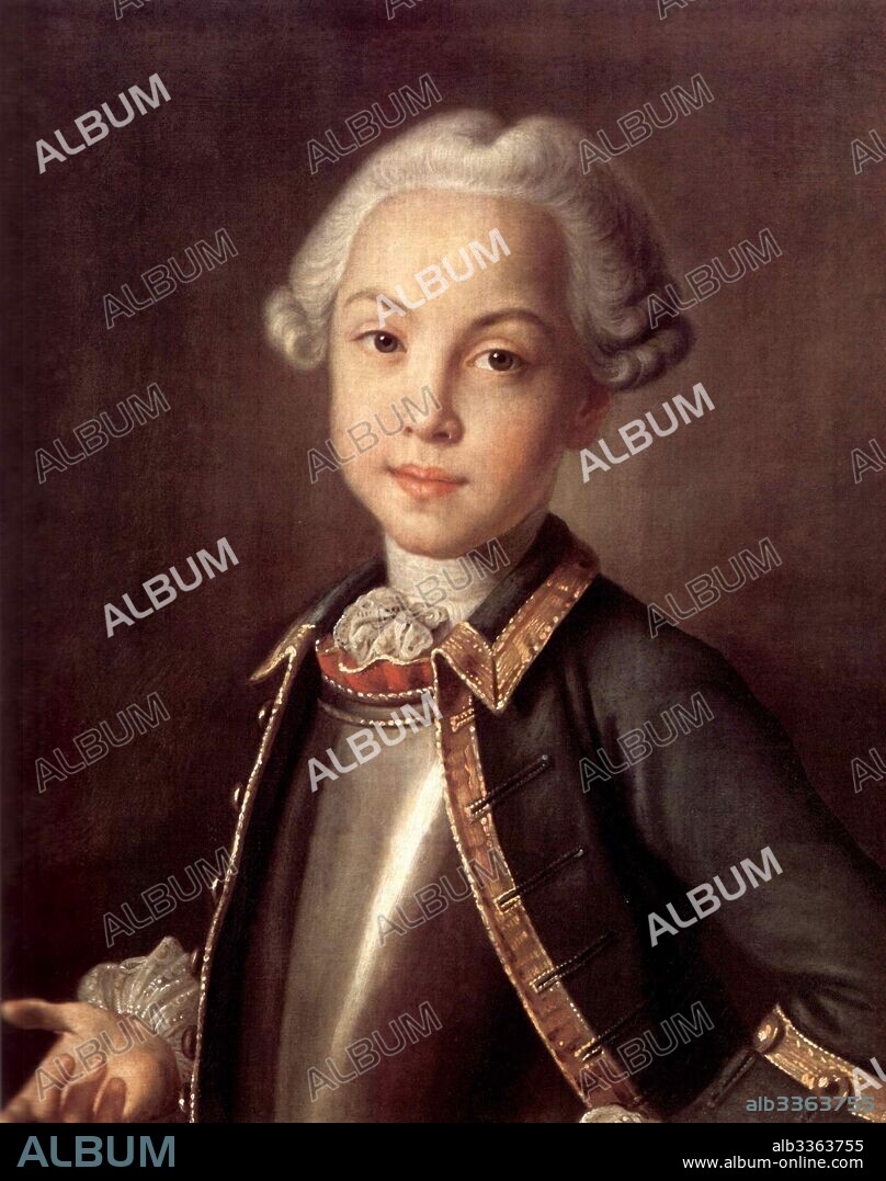 IVAN PETROVICH ARGUNOV. Portrait of Count Nikolai Petrovich Sheremetev as Child.