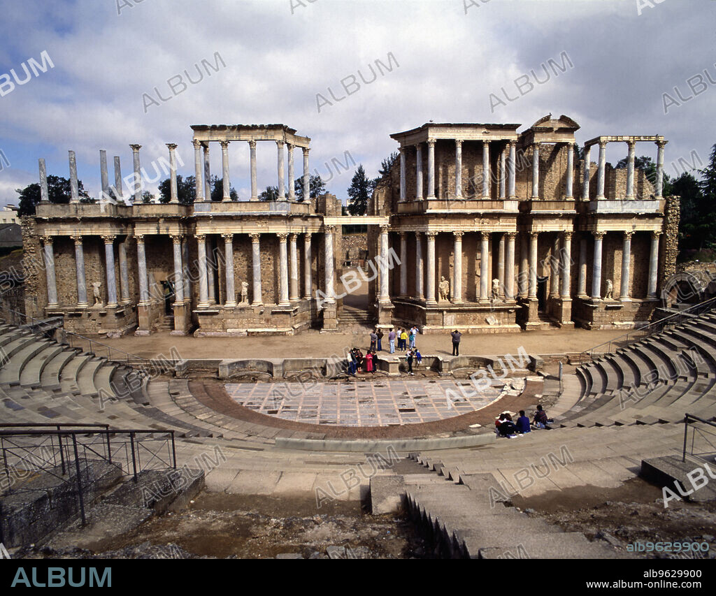 Front View from the 'Ima Cavea' of the Roman Theatre of Merida.