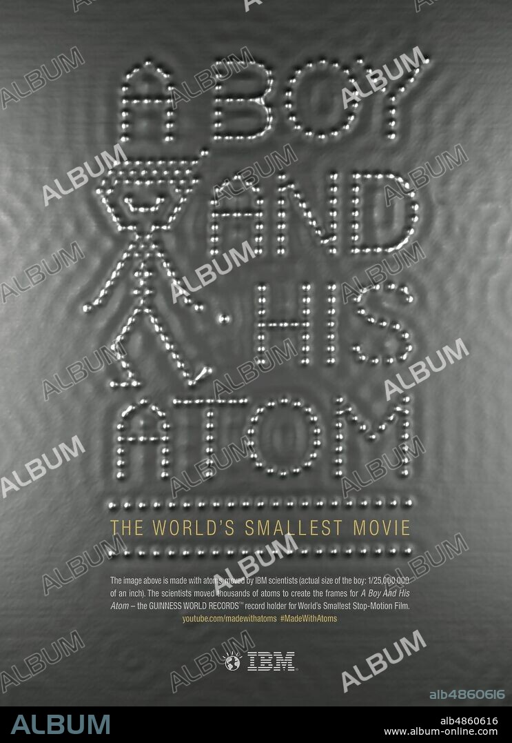 Poster of BOY AND HIS ATOM, A: THE WORLD'S SMALLEST MOVIE, 2013, directed by NICO CASAVECCHIA. Copyright IBM Research.