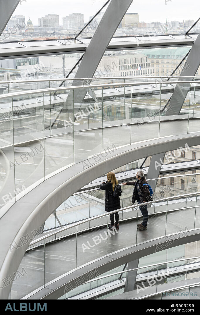 reichstag dome, designed by architect Norman Foster, Berlin, Federal Republic of Germany.