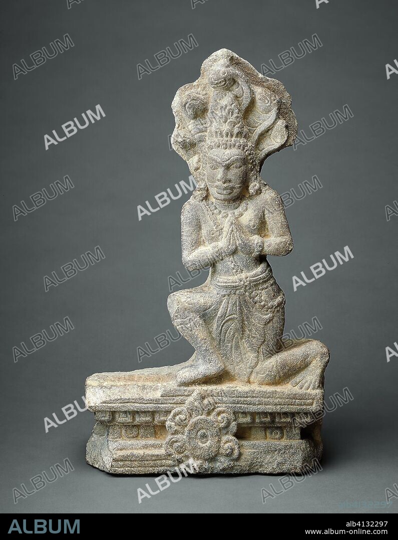Serpent King (Nagaraja). Vietnam. Date: 801 AD-1000. Dimensions: 47.0 × 27.2 × 13.0 cm (18 1/2 × 10 11/16 × 5 1/8 in.). Sandstone. Origin: Vietnam.
