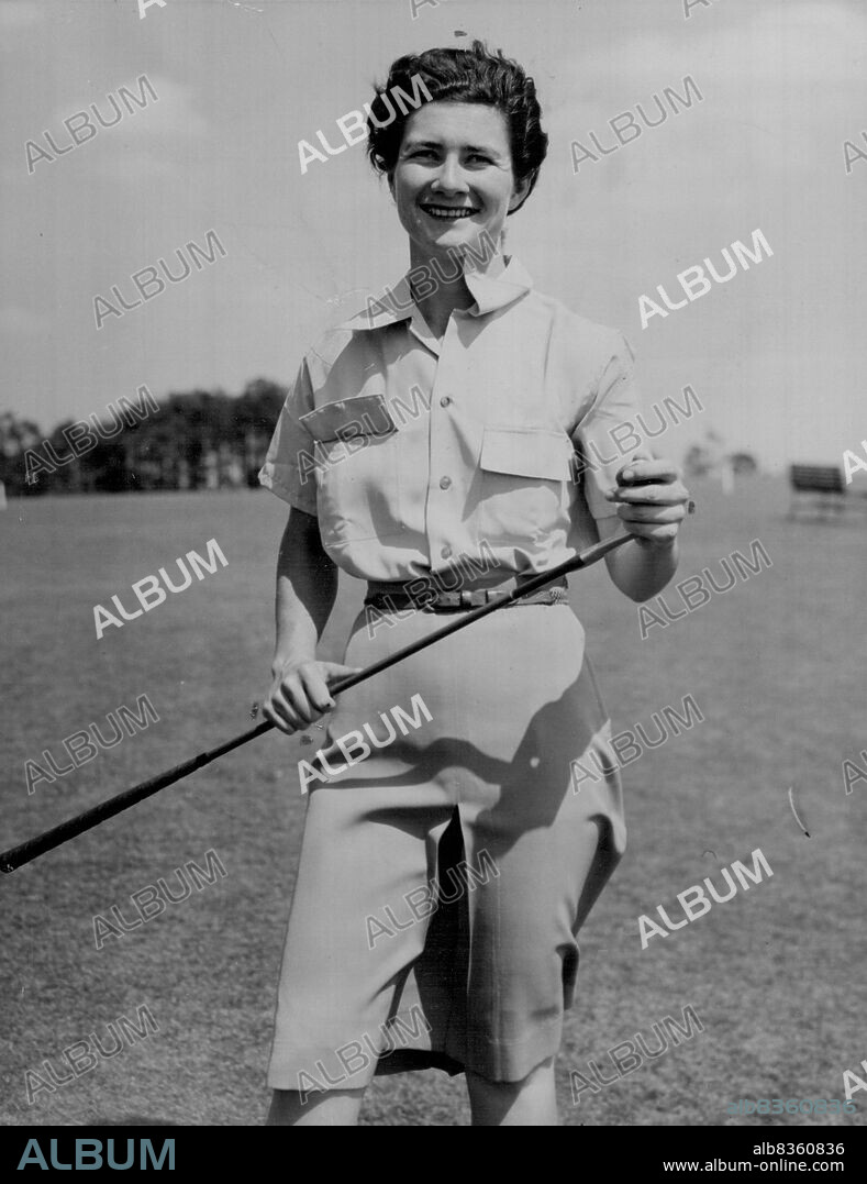 29-year-old Miss Louise Suggs created a women's world record for 72 holes in winning the US women's open golf championship yesterday. She completed the 72 holes in 284, winning by seven strokes. Her rounds were 70, 69, 70. 75.Previous record was 288, by Mrs. Mildred ("Babe") Zaharias in 1951. July 15, 1946. (Photo by AAP).