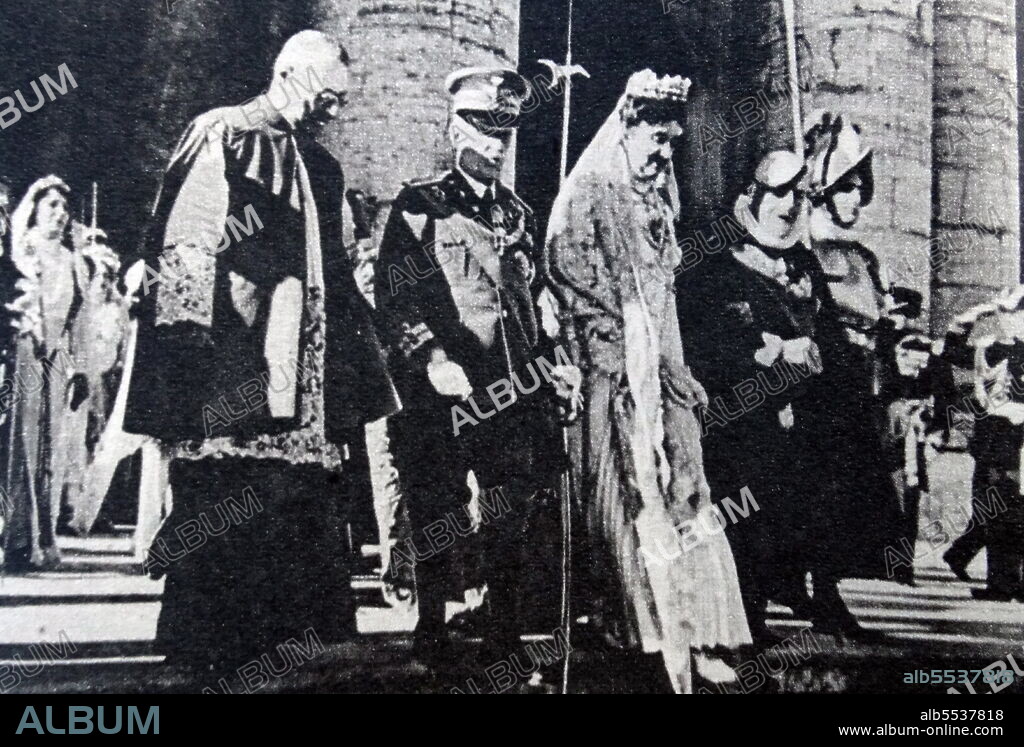 Victor Emmanuel III (Vittorio Emanuele Ferdinando Maria Gennaro di Savoia; 11 November 1869 - 28 December 1947) reigned as King of Italy from 29 July 1900 until his abdication on 9 May 1946. He also reigned as Emperor of Ethiopia (1936-1941) and King of the Albanians (1939-1943). During his reign of nearly 46 years, which began after the assassination of his father Umberto I, the Kingdom of Italy became involved in two world wars. His reign also encompassed the birth, rise, and fall of Italian Fascism and its regime.