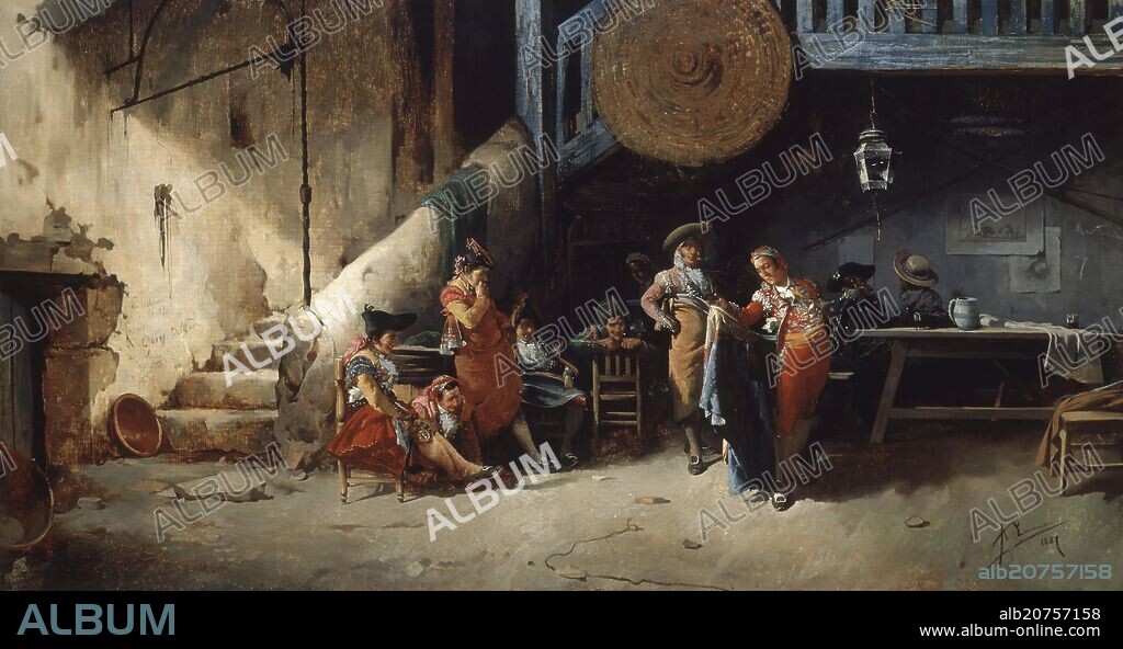 ÁNGEL LIZCANO MONEDERO. PEPE-HILLO APRENDIENDO A TOREAR - 1889 - 70X130CMS.