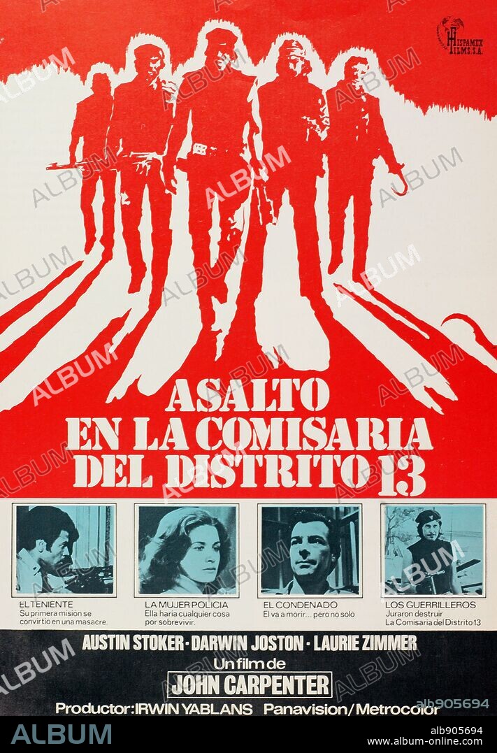Poster de ASALTO A LA COMISARIA DEL DISTRITO 13, 1976 (ASSAULT ON PRECINCT 13), dirigida por JOHN CARPENTER. Copyright MIRACLE FILMS.