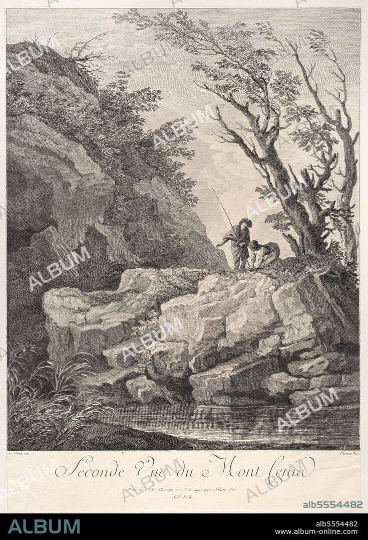 JACQUES II CHEREAU. Second View of Mount Cenia, ca. 1750-1800.