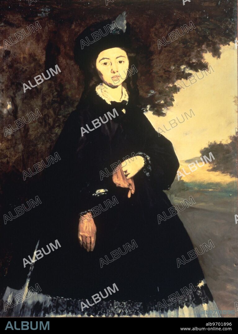 Madame Brunet (oil on canvas). Artist Manet, Edouard (1832-83). Location Private Collection. Édouard Manet (January 23, 1832 - April 30, 1883) was a French painter. One of the first 19th century artists to approach modern-life subjects, his art bridged the gap between Realism and Impressionism. ©TopFoto.