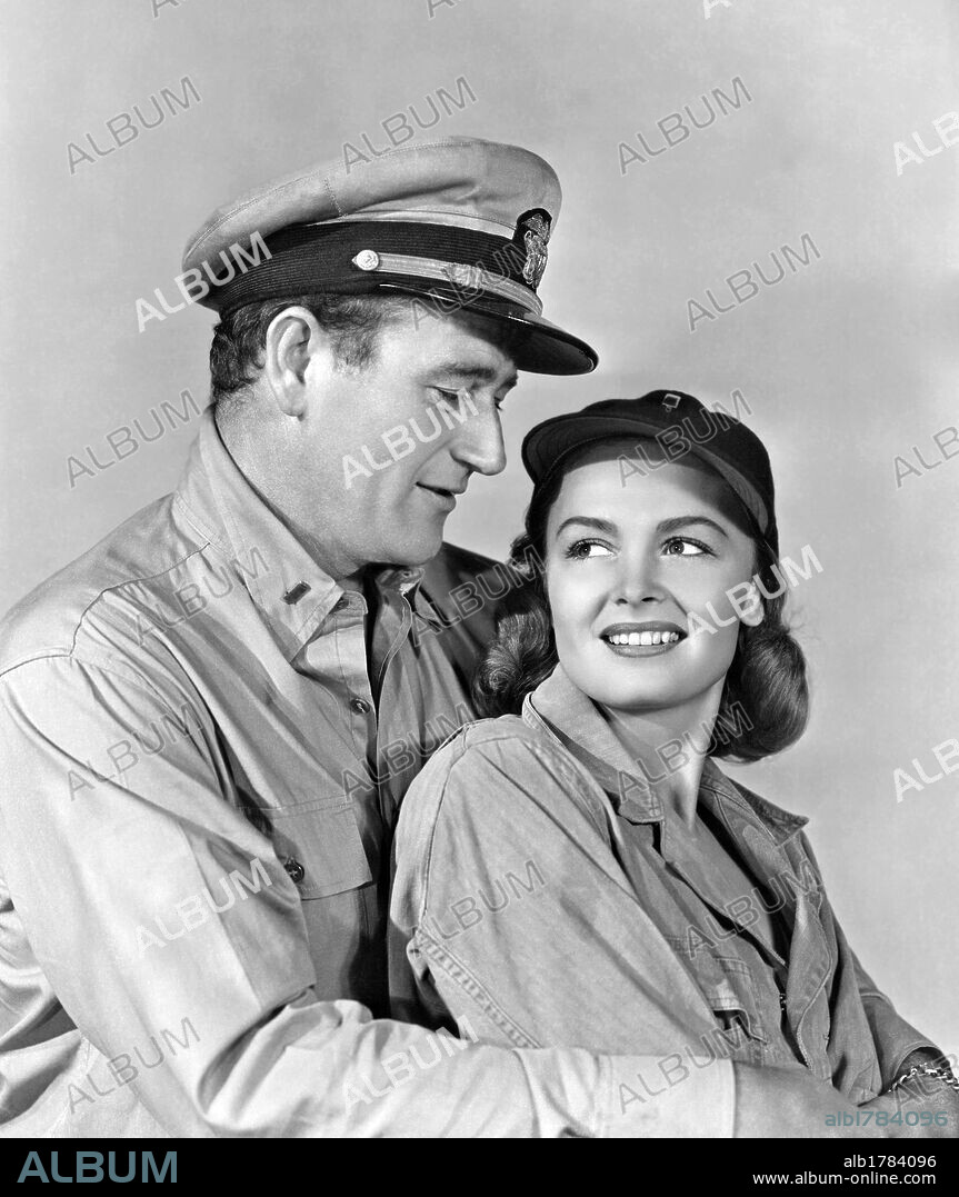 DONNA REED and JOHN WAYNE in THEY WERE EXPENDABLE, 1945, directed by JOHN FORD. Copyright M.G.M.
