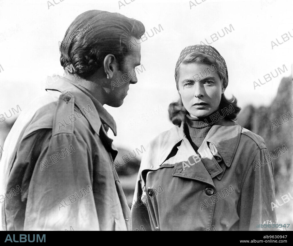 INGRID BERGMAN and MARIO VITALE in STRÓMBOLI, 1950, directed by ROBERTO ROSSELLINI. Copyright RKO.