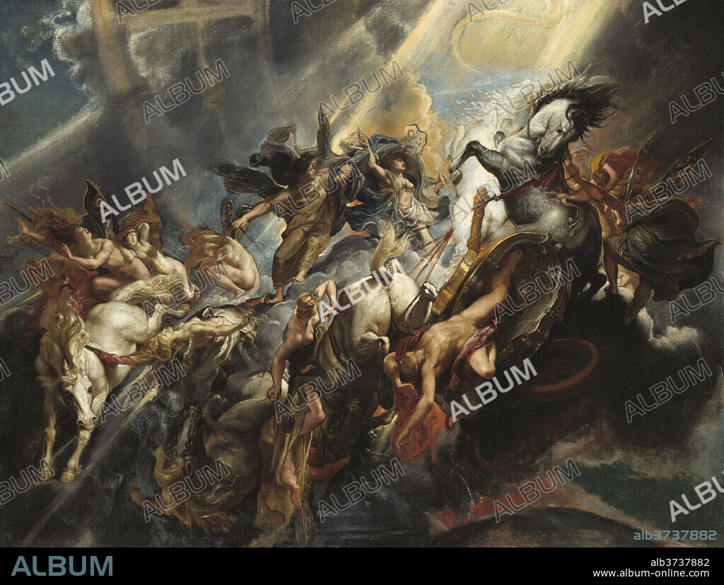 PETER PAUL RUBENS. The Fall of Phaeton. Dated: c. 1604/1605, probably reworked c. 1606/1608. Dimensions: overall: 98.4 x 131.2 cm (38 3/4 x 51 5/8 in.)  framed: 125.4 x 159.4 x 5.7 cm (49 3/8 x 62 3/4 x 2 1/4 in.). Medium: oil on canvas.