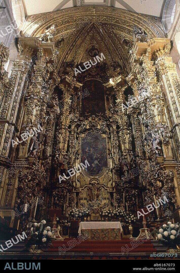 JERONIMO BALBAS (1673-1748). CAPILLA O ALTAR DE LOS REYES-RETABLO CHURRIGUERESCO -1718-25 - FOTO AÑOS 90.