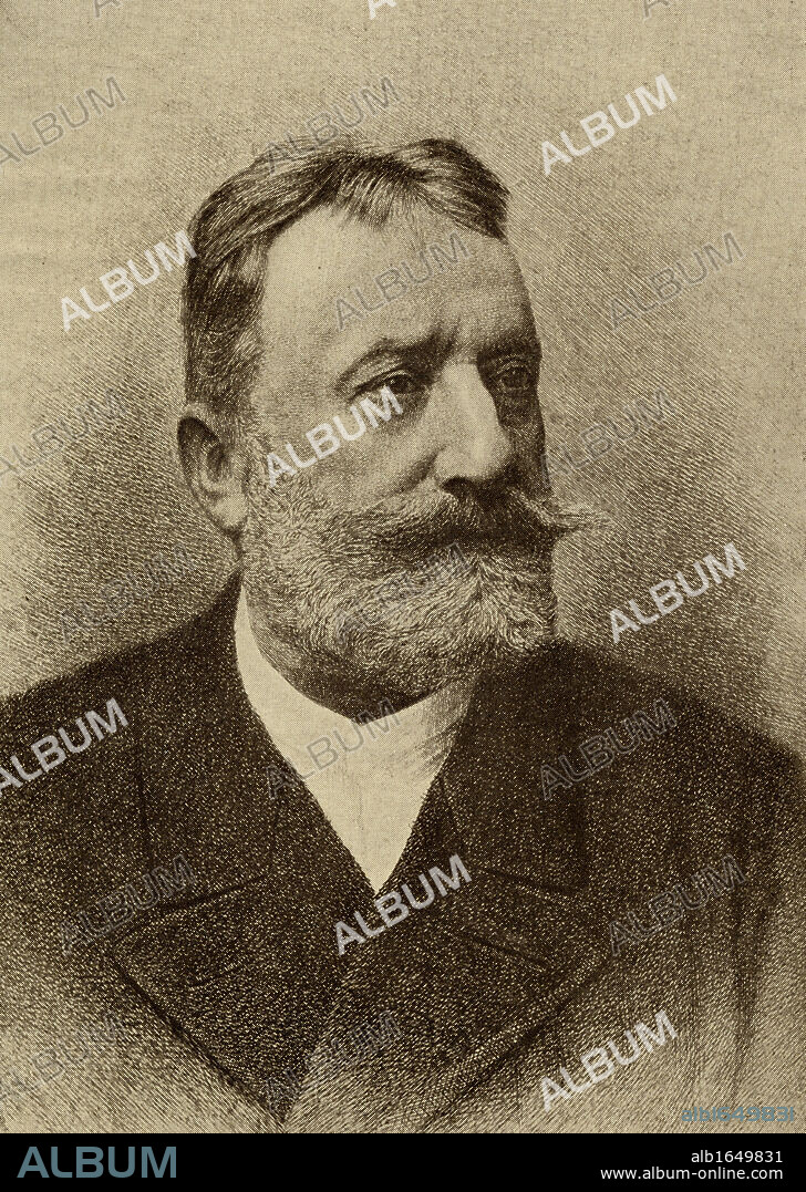 Ferdinand Ludwig Adam Von Saar, 1833-1906. Austrian author. From the book "The Masterpiece Library of Short Stories, Old German, Volume 17".