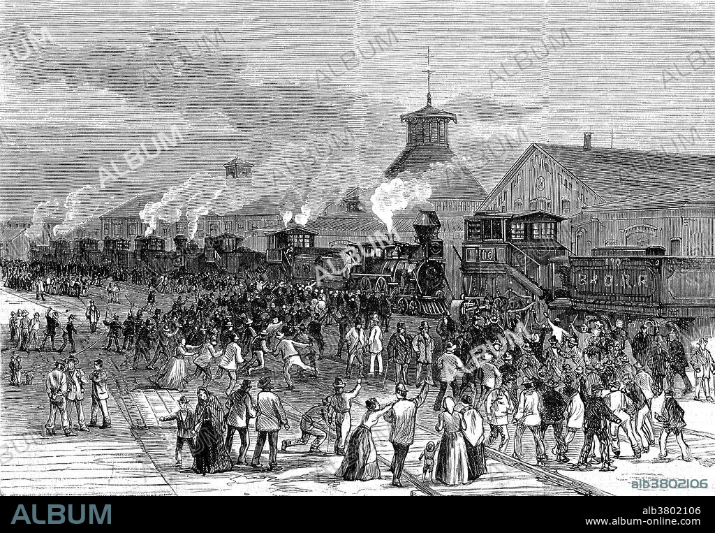 The Great Railroad Strike of 1877 started in response to the cutting of wages by the Baltimore & Ohio Railroad (B&O). Striking workers would not allow any of the stock to roll until this wage cut was revoked. The governor sent in state militia units to restore train service, but the soldiers refused to use force against the strikers. The strike spread to Cumberland, Maryland, stopping freight and passenger traffic. When Governor Carroll directed the 5th and 6th Regiments of the National Guard to put down the strike, citizens from Baltimore attacked the militia who then killed 10 and wounded 25. In Pittsburgh, militiamen bayoneted and fired on rock-throwing strikers, killing 20 and wounding 30 others. The strikers forced the militiamen to take refuge in a railroad roundhouse, and then set fires that razed 39 buildings and destroyed 104 locomotives and 1,245 freight and passenger cars. After over a month of constant rioting and bloodshed, President Rutherford B. Hayes sent in federal troops to end the strikes. These troops suppressed strike after strike, until at last, approximately 45 days after it had started, the Great Railroad Strike of 1877 was over.