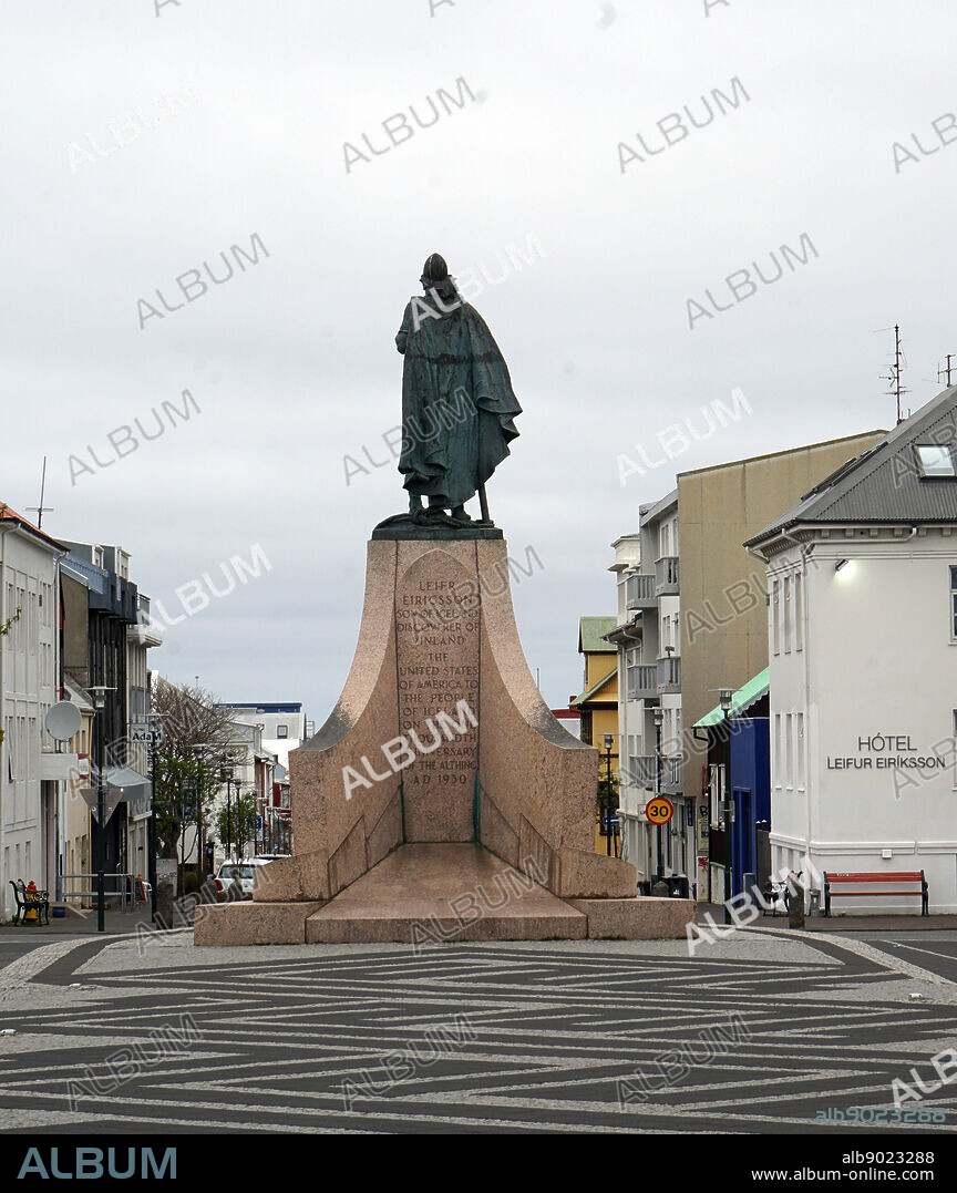 Statue of Leif Erikson (970-1020) an Icelandic explorer who is considered to be the first European to land in North America. Dated 21st Century.