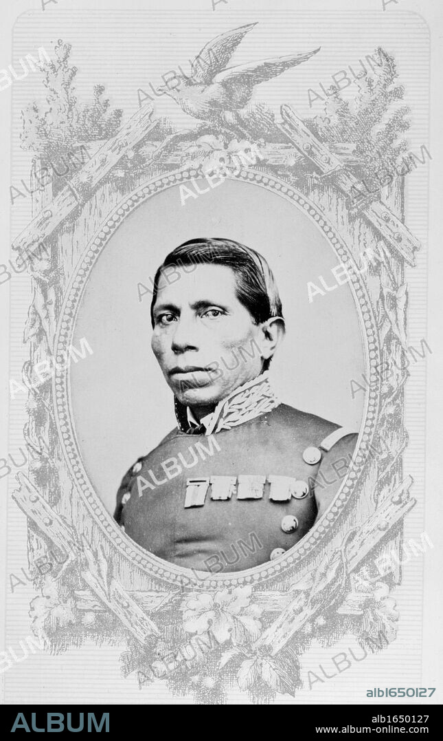 Tomas Meja (1820-1867) Mexican soldier. During the French intervention of 1862 he fought as a cavalry general on the side of the Emperor Maximilian. Executed for treason with the Emperor and  General Miramon.