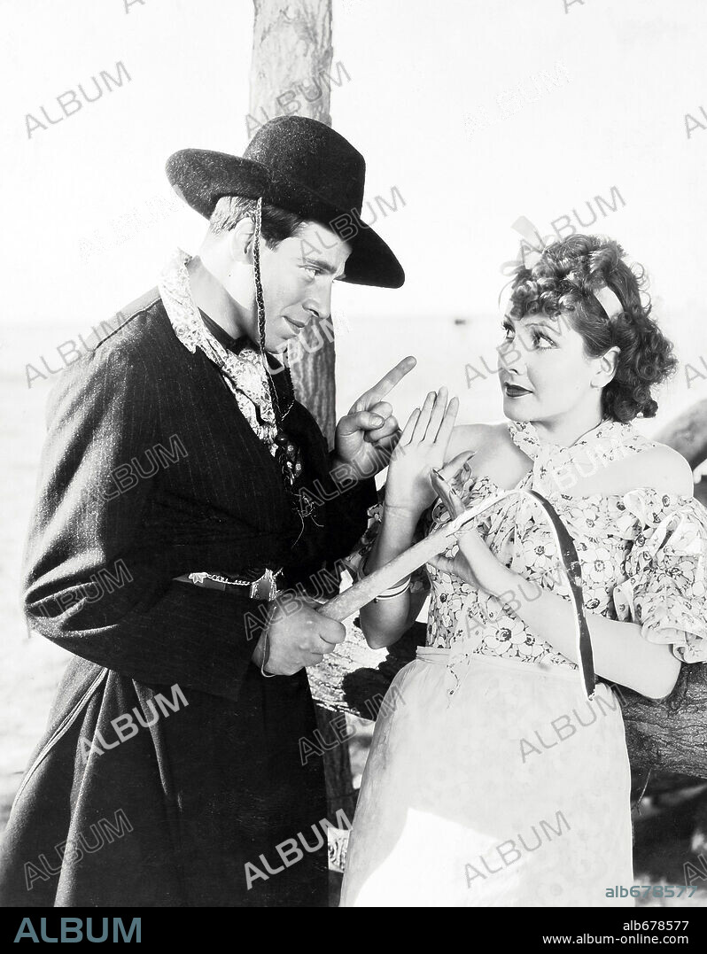 BLANCA VISCHER and JACK LA RUE in UNDER THE PAMPAS MOON, 1935, directed by JAMES TINLING. Copyright FOX FILMS.