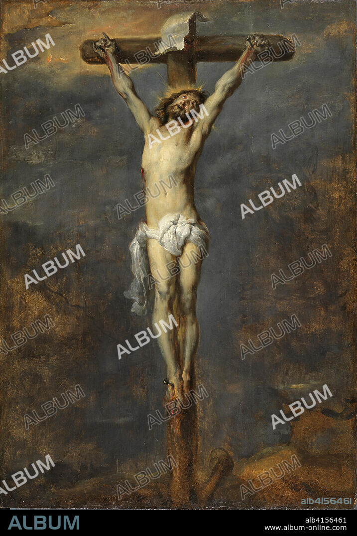 Anton van Dyck (Amberes, 1599 -Londres, 1641). Cristo en la Cruz (1627). Óleo sobre tabla. 105,3 x 73 cm.
