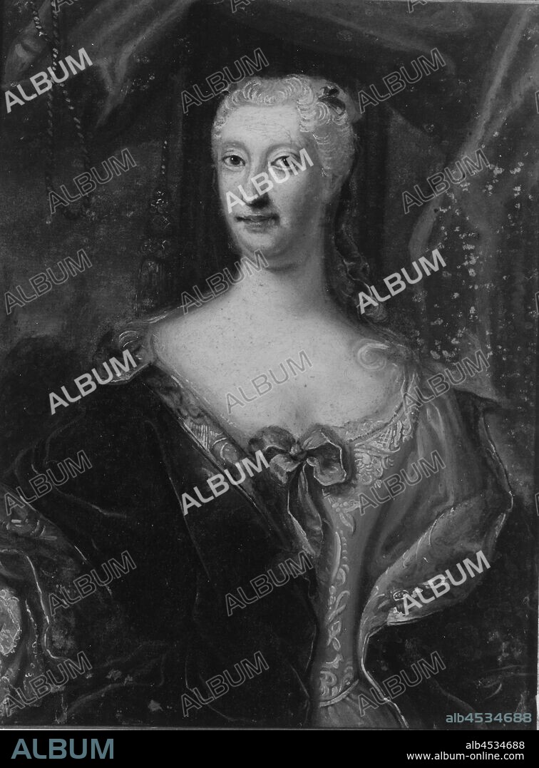 Margareta Gyllenstierna of Fogelvik, married to Arvid Bernhard Horn, painting, Oil on paper mounted on masonite, Height, 23 cm (9 inches), Width, 17.5 cm (6.8 inches).