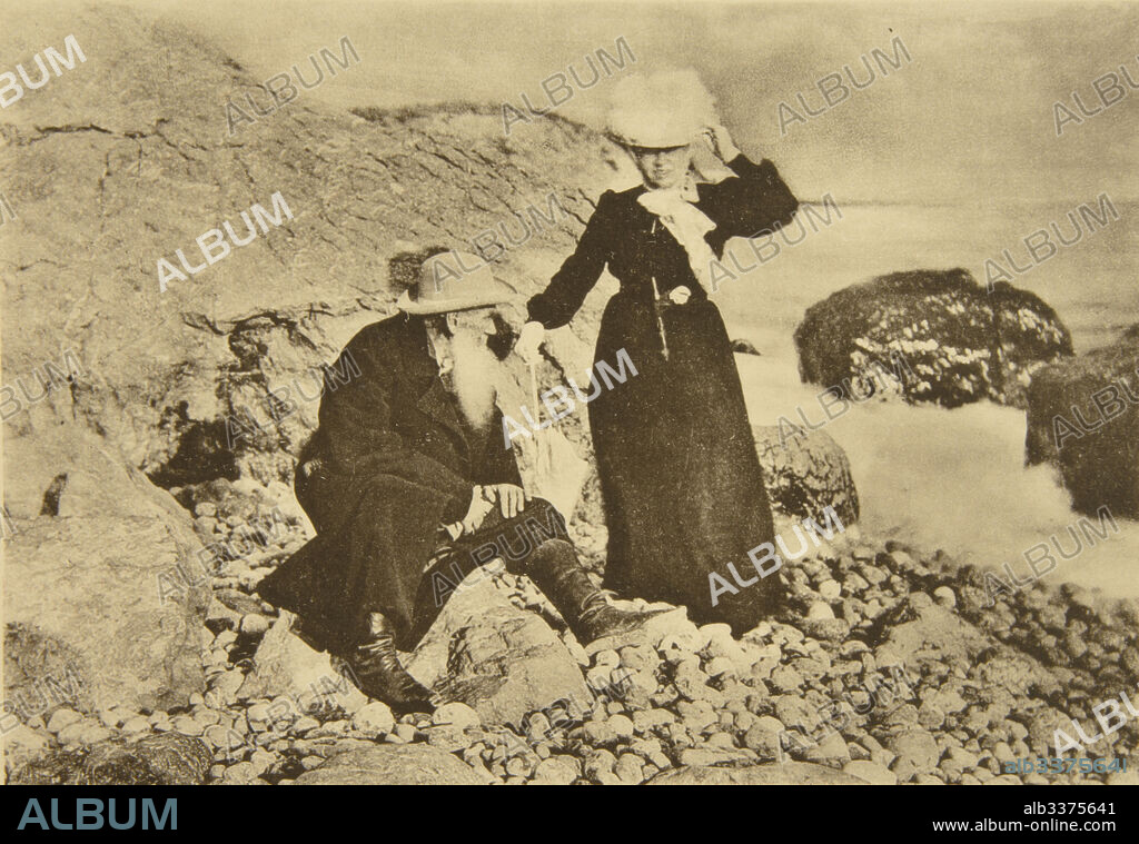 SOPHIA ANDREEVNA TOLSTAYA. Leo Tolstoy and Sophia Andreevna at the Black Sea on the Crimea.