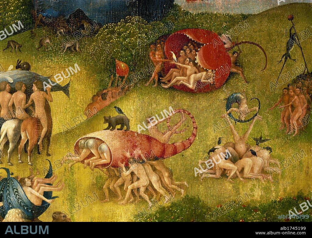 Hieronymus Bosch (1450-1516). The Garden of Earthly Delights. Central panel. Detail. Prado Museum. Madrid. Spain.