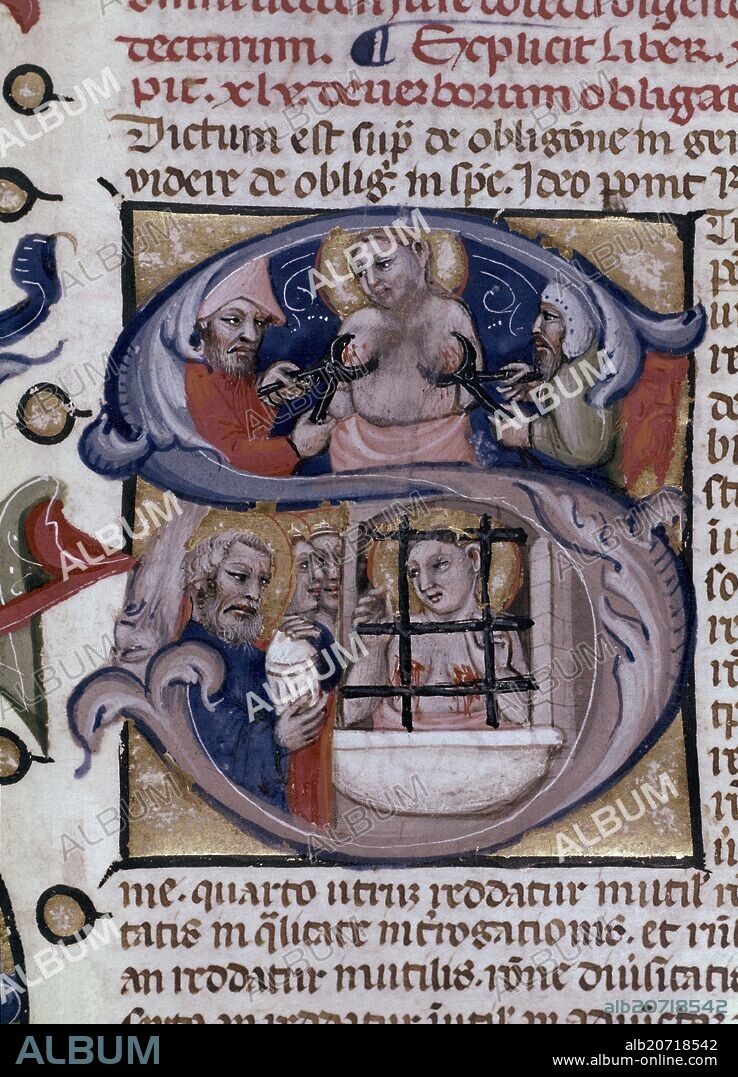 SAXOFERRATO BARTOLUS. COMENTARIOS CODICE MARTIRIO DE STA AGUEDA.