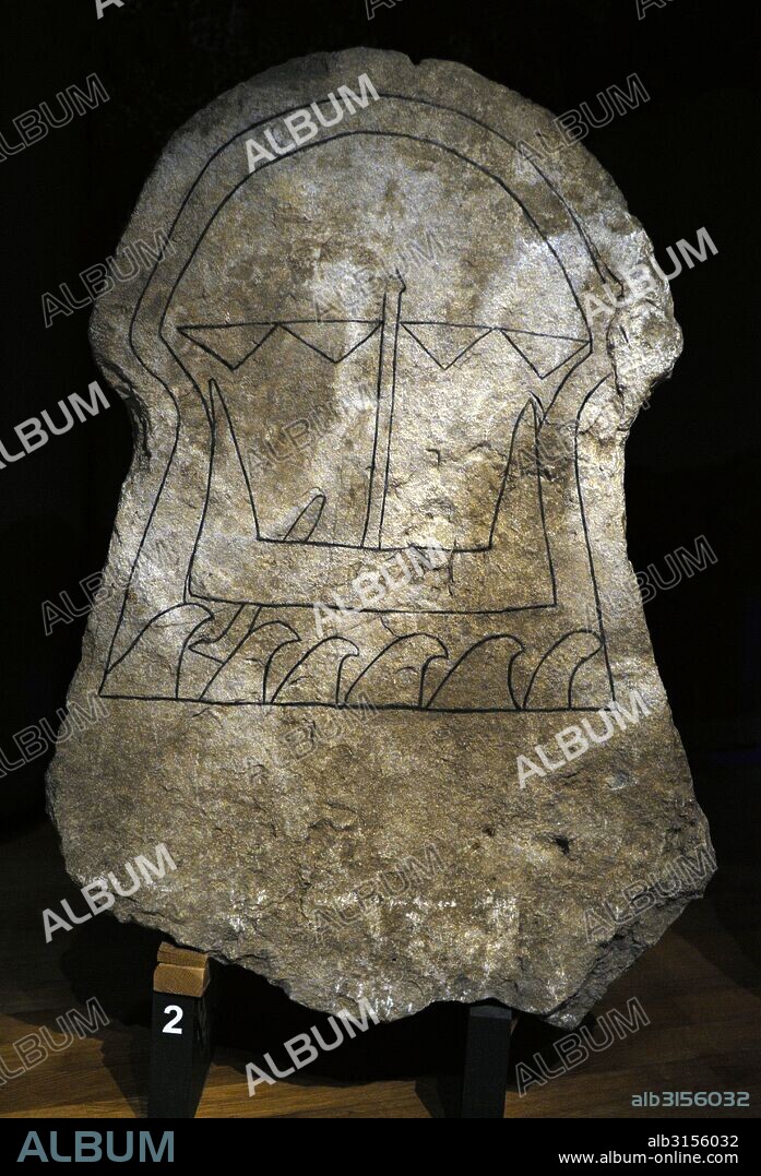 Piedra rúnica Gotland (localidad desconocida. Museo Histórico. Estocolmo. Suecia.