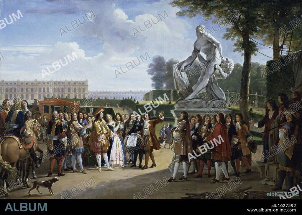ANICET CHARLES G. LEMONNIER. Louis XIV Unveils the Milo of Croton Statue  1814  Anicet Charles Gabriel Lemonnier 1743-1824/French   Oil on canvas   Musee des Beaux-Arts, Rouen.