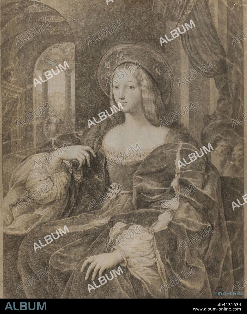 Joanna of Aragon. After Raffaello Sanzio, called Raphael; Italian, 1483-1520. Date: 1500-1520. Dimensions: 341 x 276 mm. Black chalk with red chalk, on ivory laid paper; verso brushed with heavy gray wash. Origin: Italy.