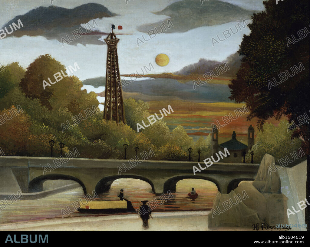 The Eiffel Tower   (La Tour Eiffel)   Henri Rousseau (1844-1910/French).