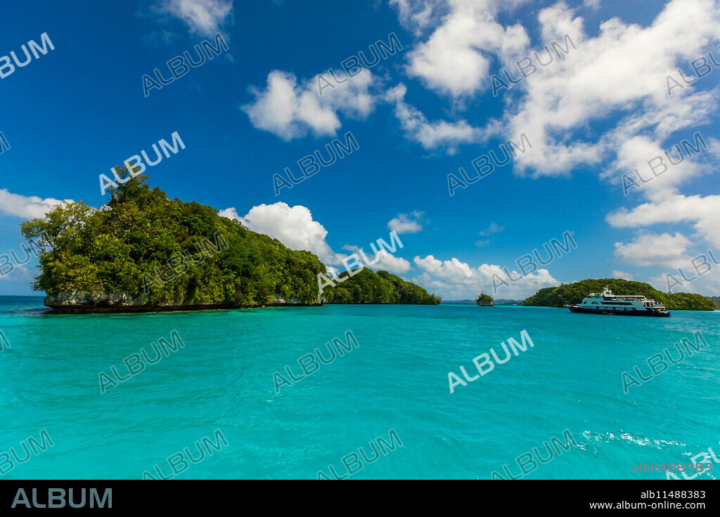 View of Koror's rock islands, Koror Island, Palau, Micronesia, Pacific.