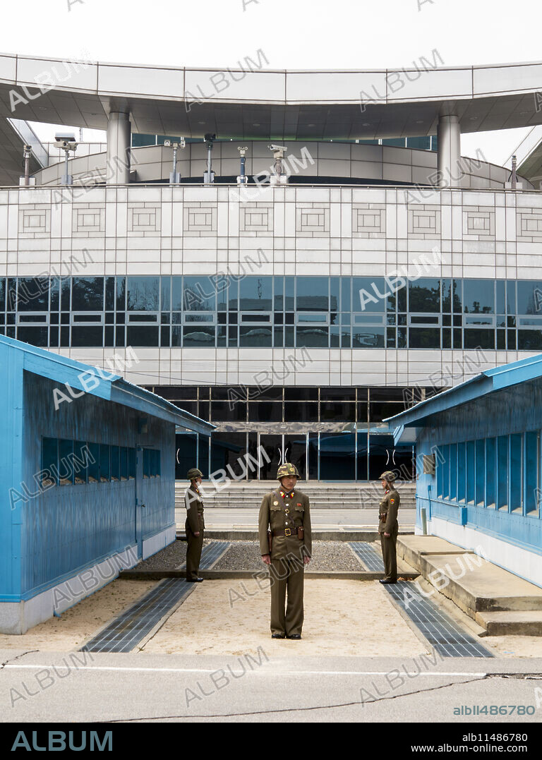 Panmunjom, DMZ, border with South Korea, Kaesong, Democratic People's Republic of Korea (DPRK), North Korea, Asia.