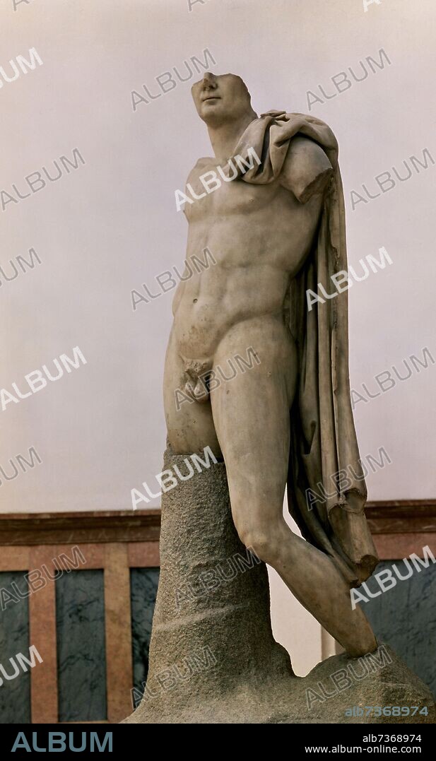 ESCULTURA DE TRAJANO - PROCEDENTE DE ITALICA -  ARTE ROMANO - SIGLO II.