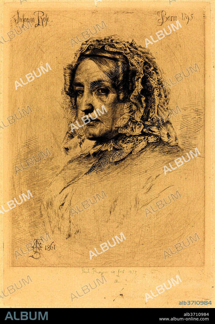 PAUL ADOLPHE RAJON. Suzanna Rose. Dated: 1875. Medium: etching and drypoint.