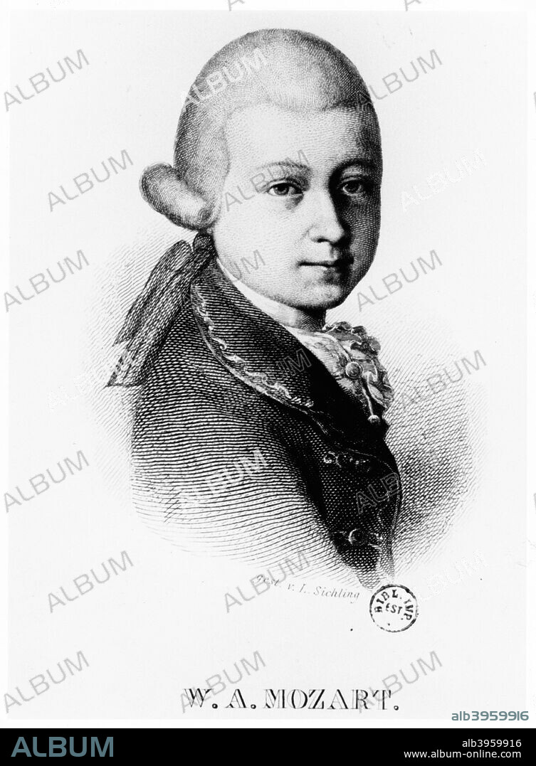 Wolfgang Amadeus Mozart (1756-1791) in 1770. Portrait of the Austiran composer as a teenager.