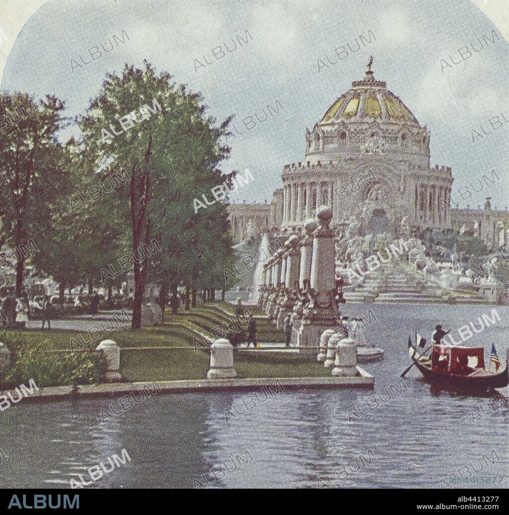 Festival Hall from Across Grand Basin., Truman Ward Ingersoll (American, 1862 - 1922), 1904, Color photomechanical.