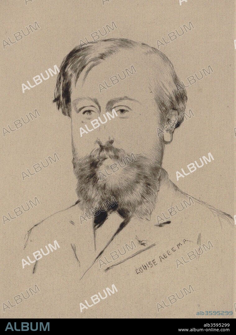 LOUISE ABBEMA. Portrait of the composer Léo Delibes (1836-1891).