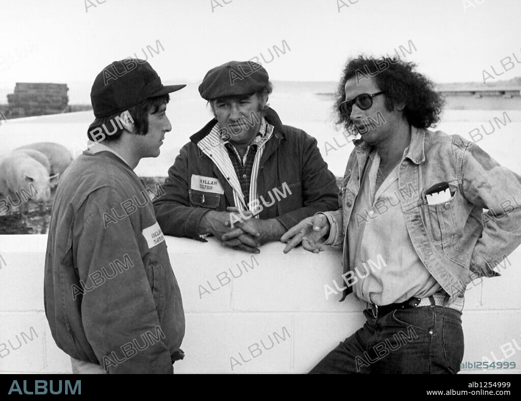 AL PACINO, GENE HACKMAN y JERRY SCHATZBERG en EL ESPANTAPAJAROS, 1973 (SCARECROW), dirigida por JERRY SCHATZBERG. Copyright WARNER BROTHERS.