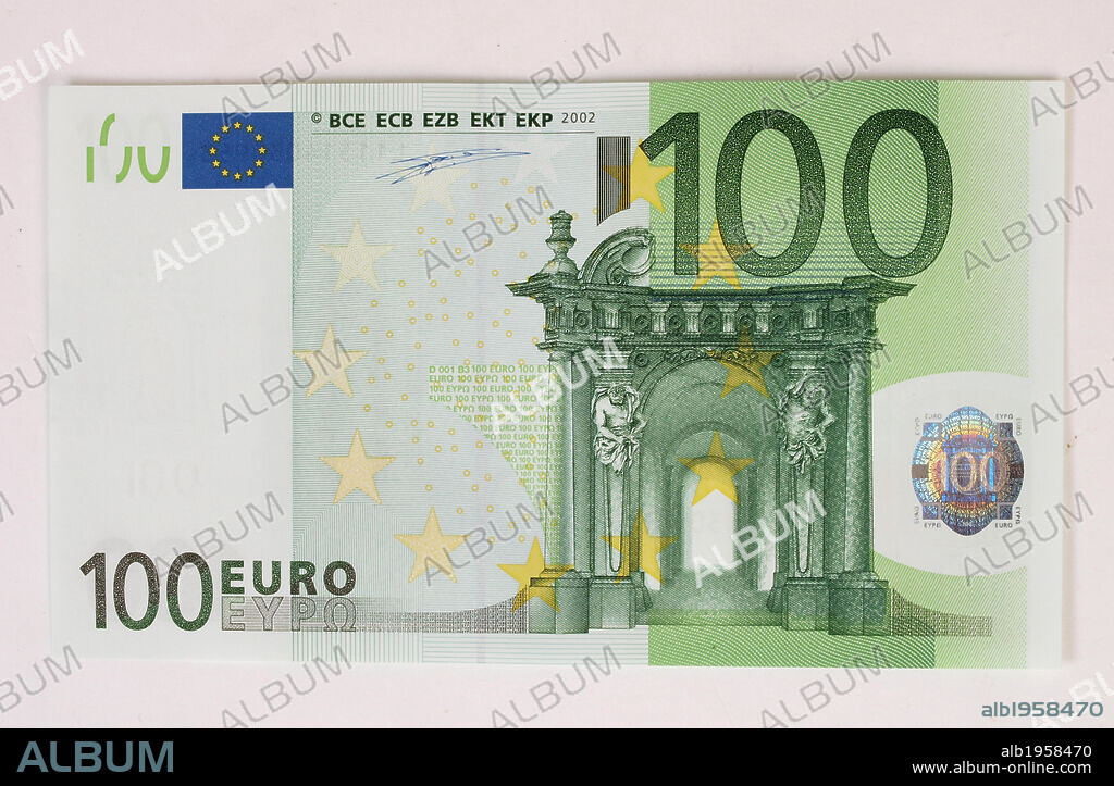BILLETE DE CIEN EUROS. España. Anverso.