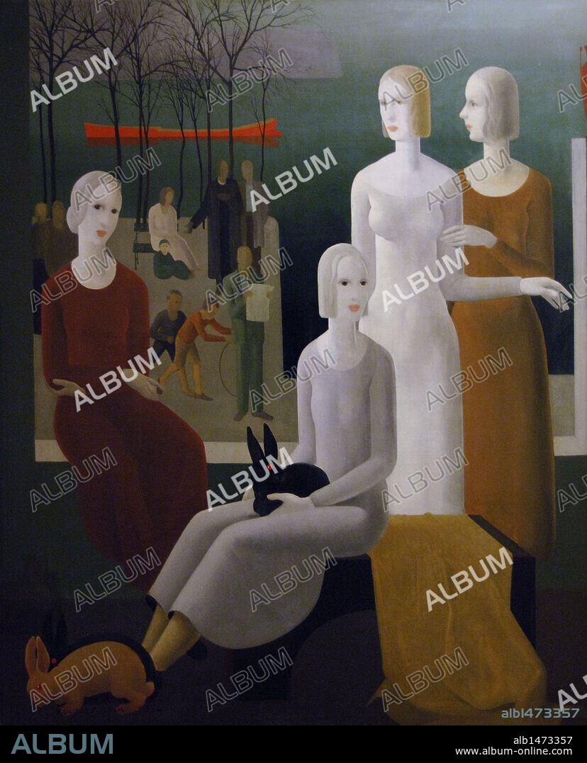 BÉLA KONTULY. Bela Kontuly (1904-1983). Hungarian painter. Friends. 1933. Hungarian National Gallery. Budapest. Hungary.