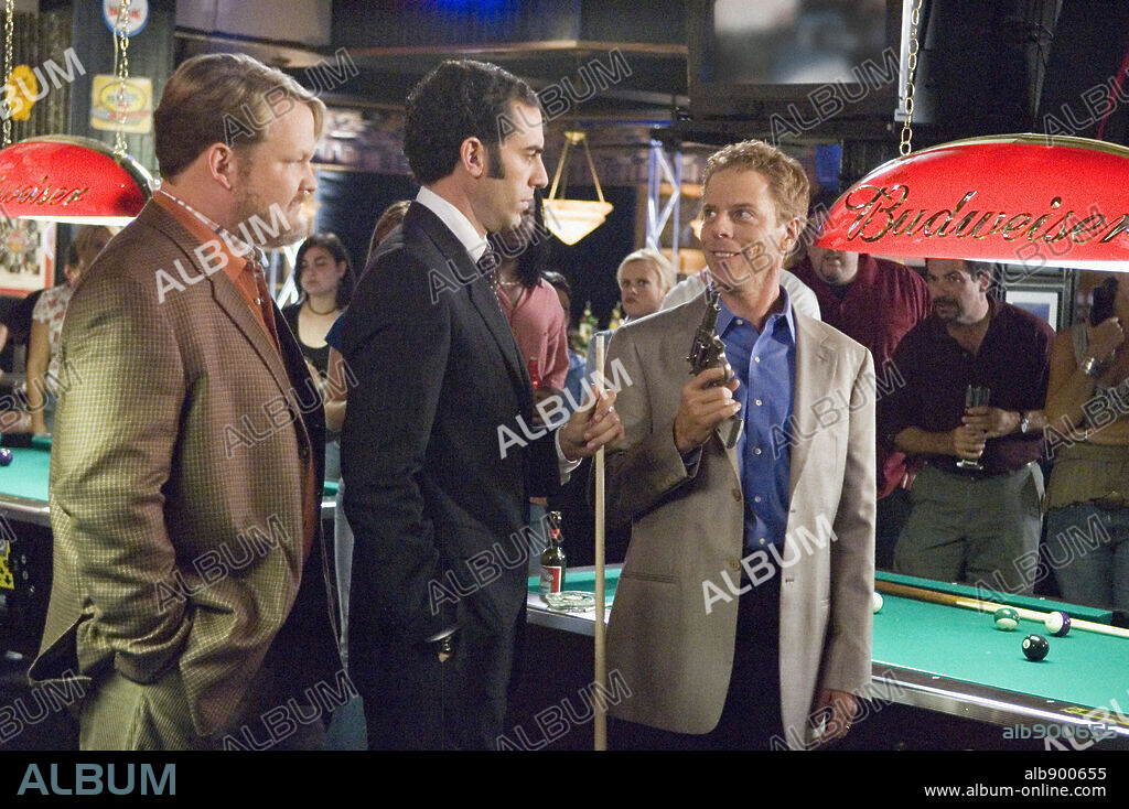 ANDY RICHTER, GREG GERMANN and SACHA BARON COHEN in TALLADEGA NIGHTS: THE BALLAD OF RICKY BOBBY, 2006, directed by ADAM MCKAY. Copyright COLUMBIA PICTURES / HANOVER, SUZANNE.
