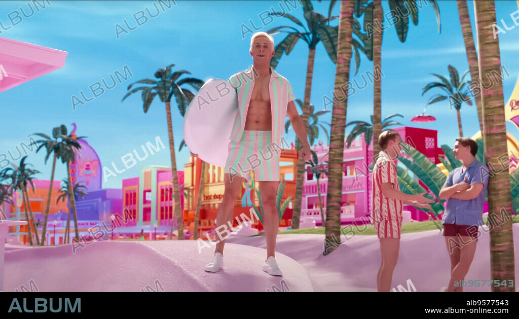 RYAN GOSLING in BARBIE, 2023, directed by GRETA GERWIG. Copyright WARNER BROS.