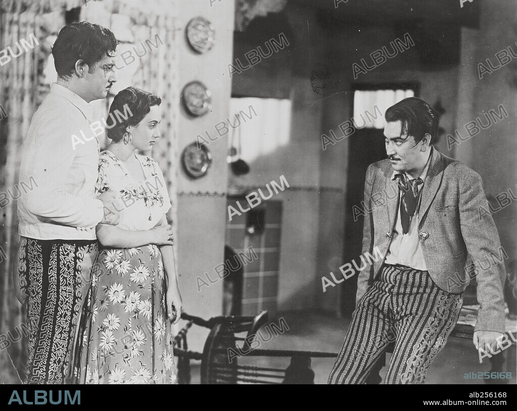 CARLOS L. MOCTEZUMA and JORGE NEGRETE in LOVE IN JALISCO, 1942 (ASI SE QUIERE EN JALISCO).