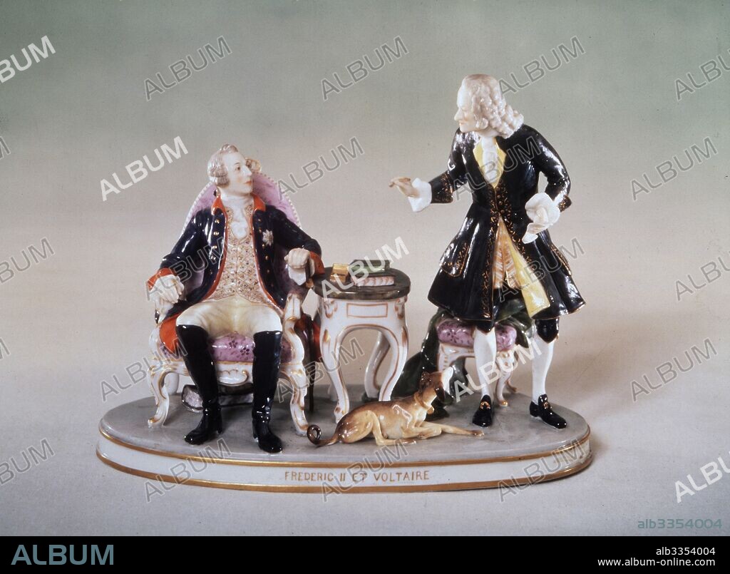 FRENCH MASTER. Voltaire and Frederick the Great.