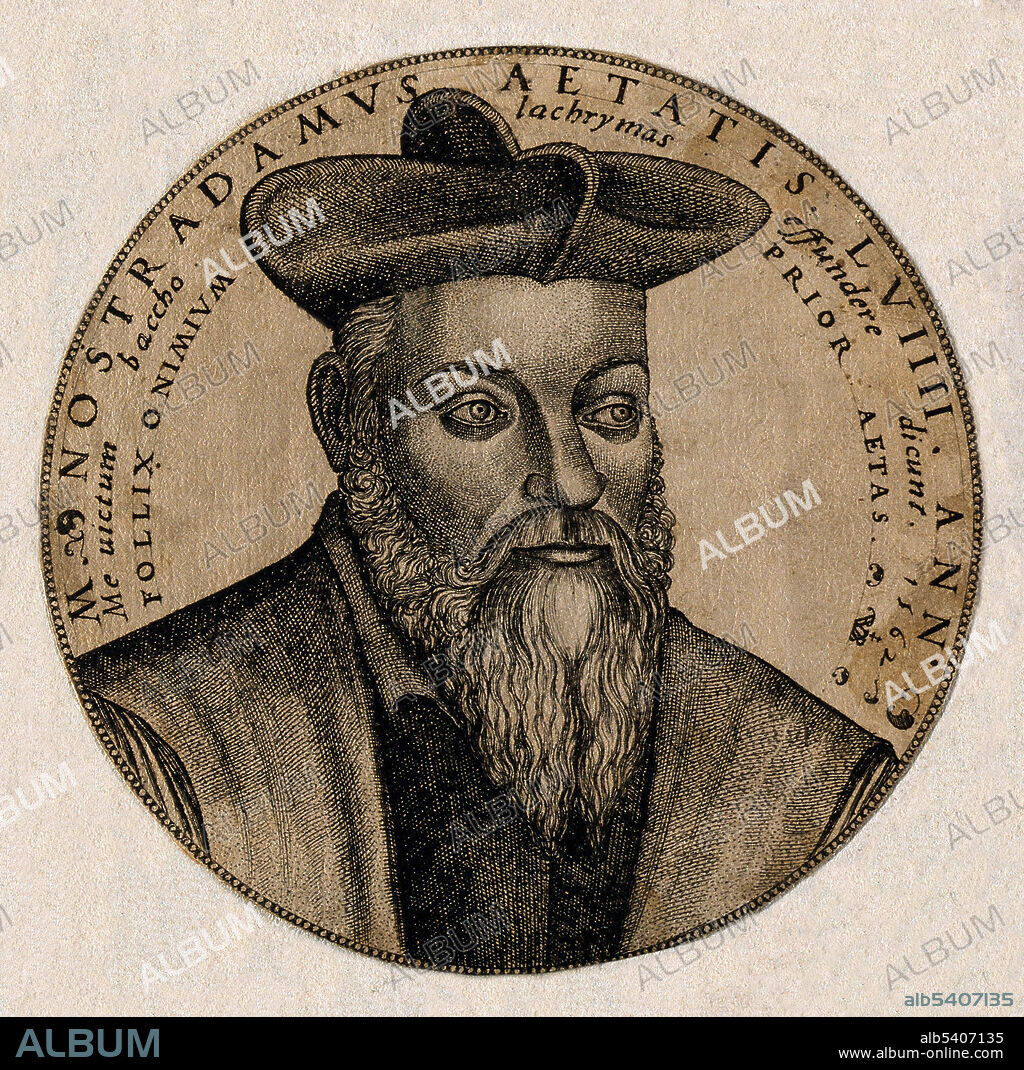 Michel de Nostredame AKA Nostradamus (December 14 or 21 1503 - July 2, 1566) was a French apothecary and reputed seer. He wrote an almanac for 1550 and, as a result of its success, continued writing them for future years as he began working as an astrologer for various wealthy patrons. Catherine de' Medici became one of his foremost supporters. As queen of France she summoned him to Paris to explain his predictions and draw up horoscopes for her children. His Les Propheties, a collection of 942 poetic quatrains predicting future events. His book, first published in 1555, has rarely been out of print since his death. He suffered from severe gout towards the end of his life, which eventually developed in edema. He died in 1566 at the age of 62.  Nostradamus has attracted a large number of supporters, who, along with much of the popular press, credit him with having accurately predicted many major world events. Most academic sources reject the notion that he had any genuine supernatural prophetic abilities and maintain that the associations made between world events and his quatrains are the result of misinterpretations or mistranslations (sometimes deliberate).