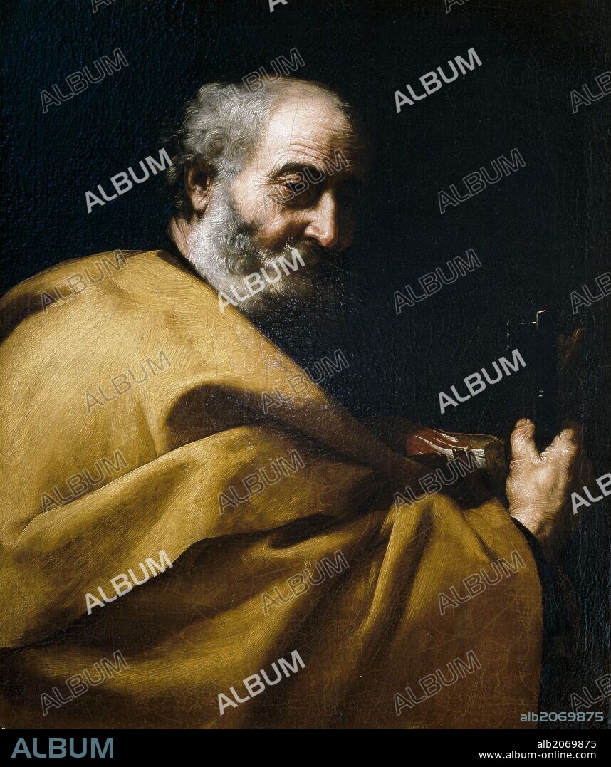 JUSEPE DE RIBERA. José de Ribera / 'Saint Peter', 1630-1635, Spanish School, Oil on canvas, 75 cm x 64 cm, P01071.