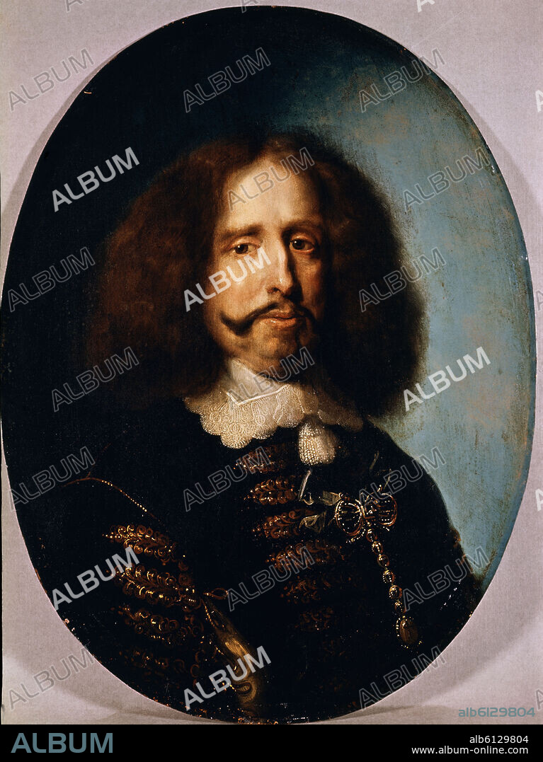 Karel van Mander III, 'Retrato del conde Bernardino de Rebolledo', c. 1656, Óleo sobre cobre, 50 x 37 cm.