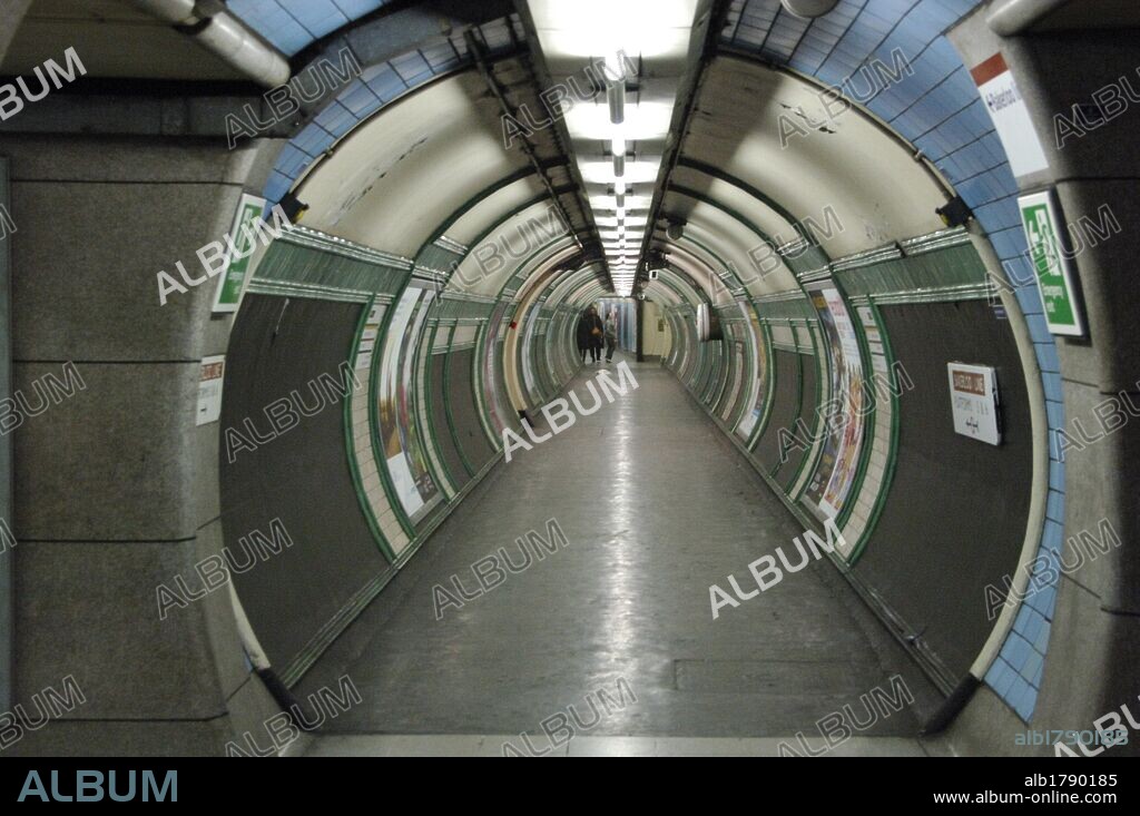 United Kingdom. England. London. Underground. Tunnel.