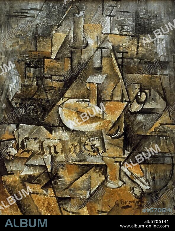 GEORGES BRAQUE. Braque, Georges ; 1882-1963. - "Le Bougeoir", 1911. Huile sur toile, H. 0,46 ; L. 0,38. Edimbourg, Scottish Nat. Gall. of Mod. Art.