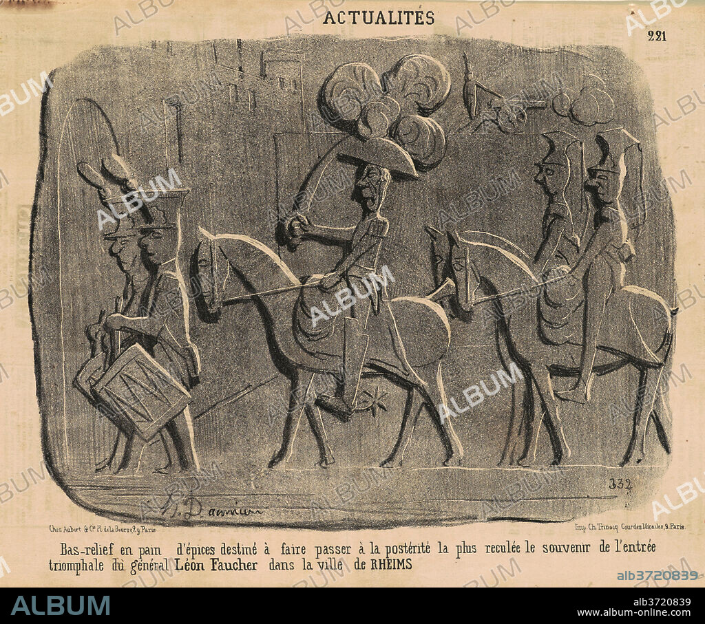 HONORE DAUMIER. Bas-relief en pain d'épices ... Dated: 19th century. Medium: lithograph.